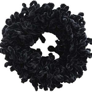 Large black volumizing scrunchie